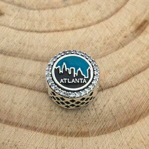 Pandora Atlanta Exclusive Dangle Charm Travel Pendant, S925 Silver Jewelry